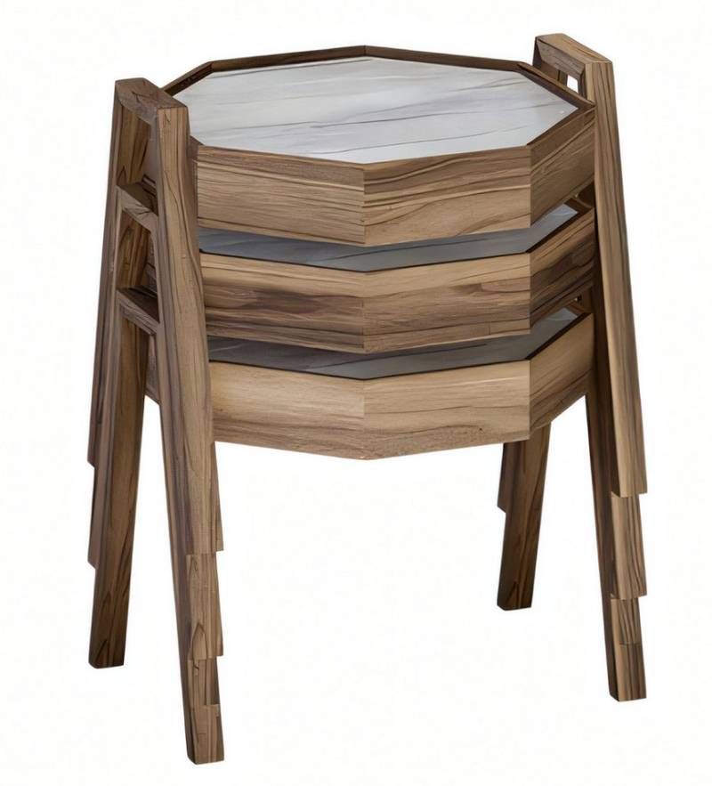 JVmoebel Couchtisch Elegantes braunes Holz Couchtisch-Set modern stilvoll (3x Couchtisch), Made in Europe von JVmoebel