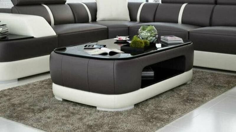 JVmoebel Couchtisch Kindersicher Glastisch Couchtisch Tisch Designer Tische Gepolstert, Made in Europa von JVmoebel