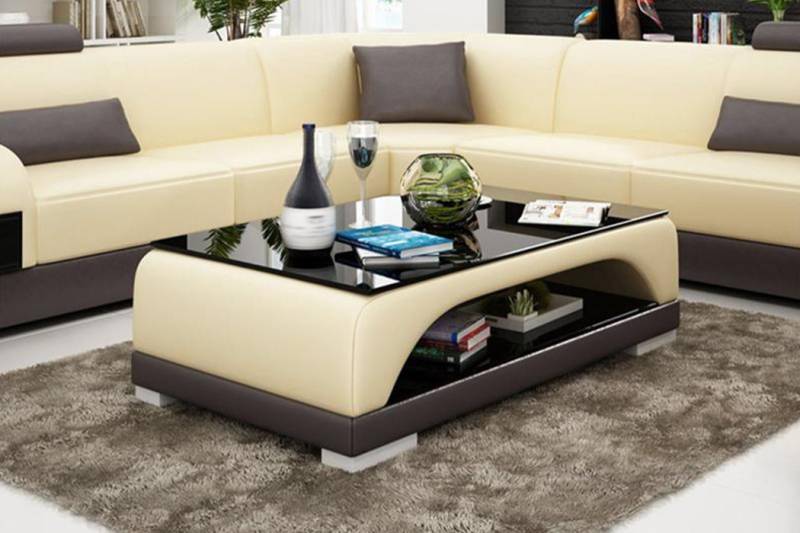 JVmoebel Couchtisch Ledertisch Couchtisch Glastisch Sofa Beistell Moderner Tisch, Made in Europa von JVmoebel