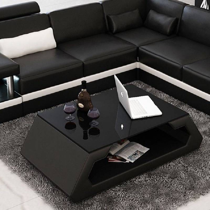 JVmoebel Couchtisch Ledertische Couchtische Designer Glastisch Couchtisch Tisch Polster, Made in Europa von JVmoebel