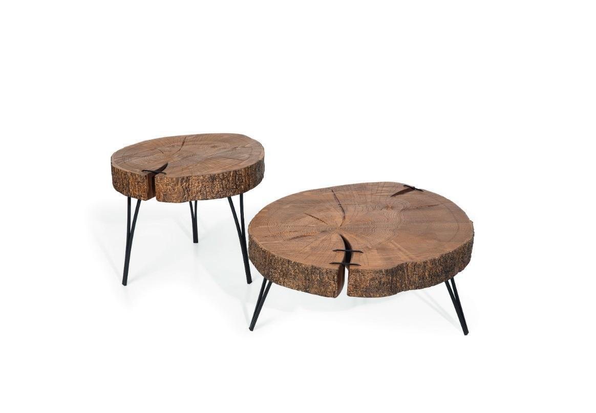 JVmoebel Couchtisch Modern Holz Couchtische Rund 2x Couchtische Möbel Wohnzimmer Neu (2-St., 2x Couchtische), Made in Europa von JVmoebel