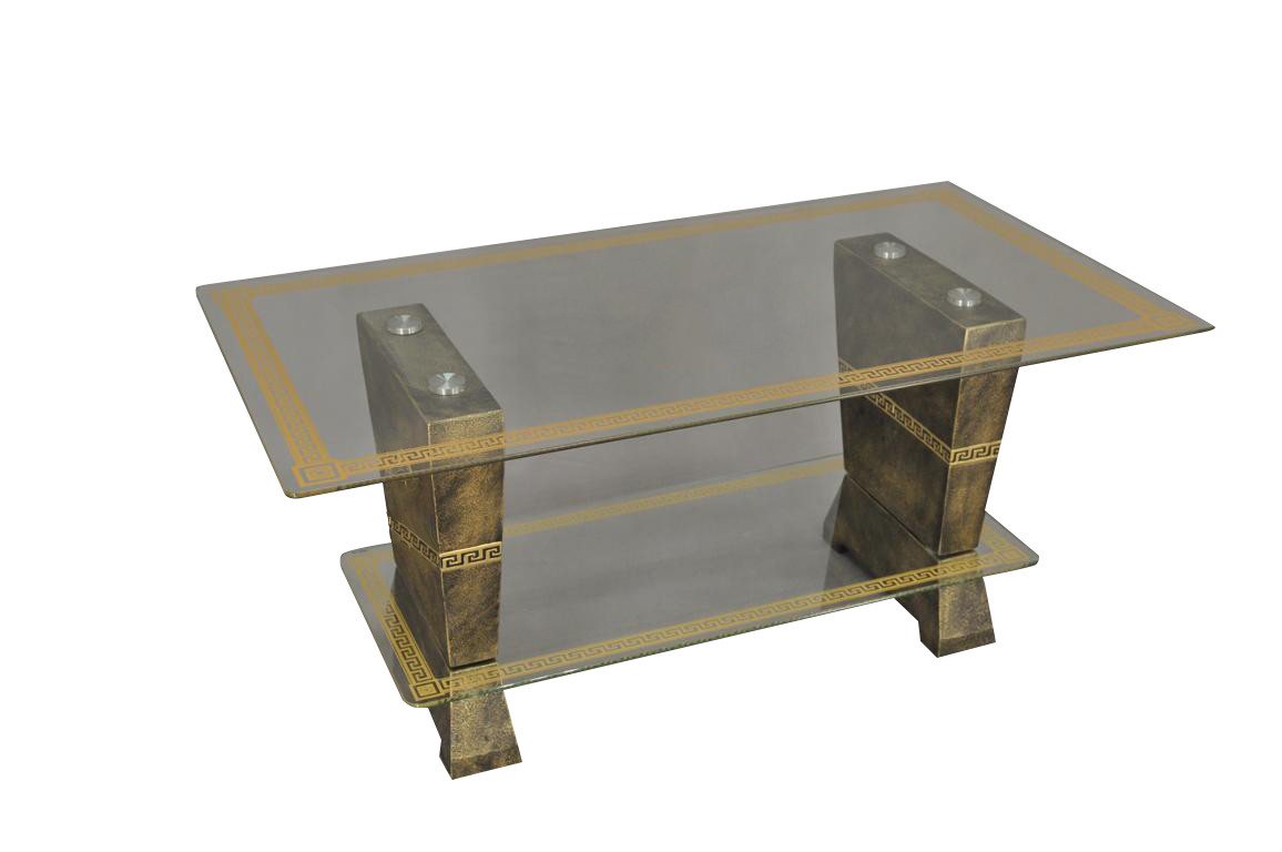 JVmoebel Couchtisch Modern Klassischer Beistelltisch aus Glas - Medusa Design, Made in Europa von JVmoebel