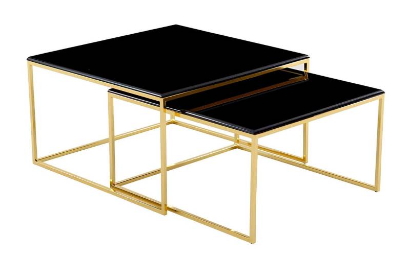 JVmoebel Couchtisch Modern Schwarz Couchtisch 2x Couchtische Wohnzimmer Hochwertig Möbel (2-St., Couchtische), Made in Europa von JVmoebel