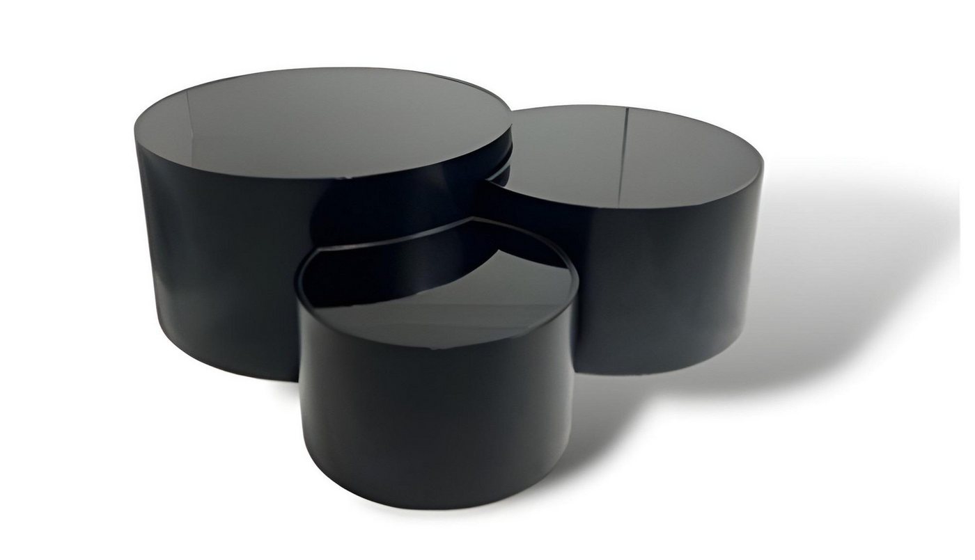 JVmoebel Couchtisch Moderne 3tlg Wohnzimmertisch Set Couchtisch Holz Schwarz Rund (Couchtisch 1, Couchtisch 2, Couchtisch 3), Made in Europe von JVmoebel