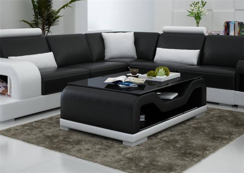 JVmoebel Couchtisch Moderner Beistelltisch aus Glas in Schwarz für das Sofa, Made in Europa von JVmoebel