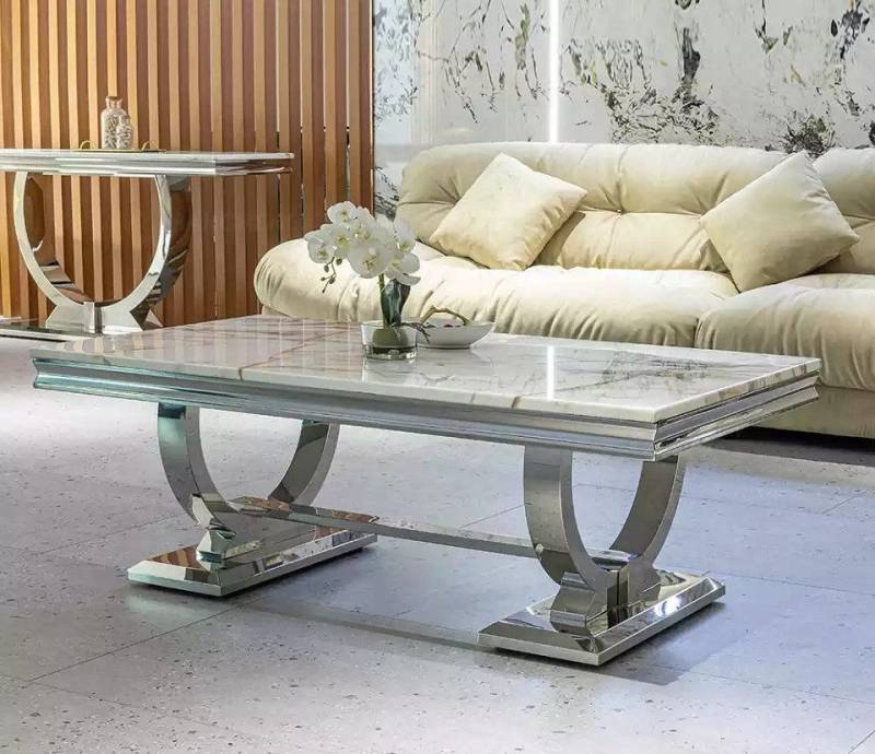 JVmoebel Couchtisch Moderner Couchtisch Edelstahltisch Wohnzimmer Tische Luxus Design (1-St., 1x Couchtisch), Made in Europa von JVmoebel