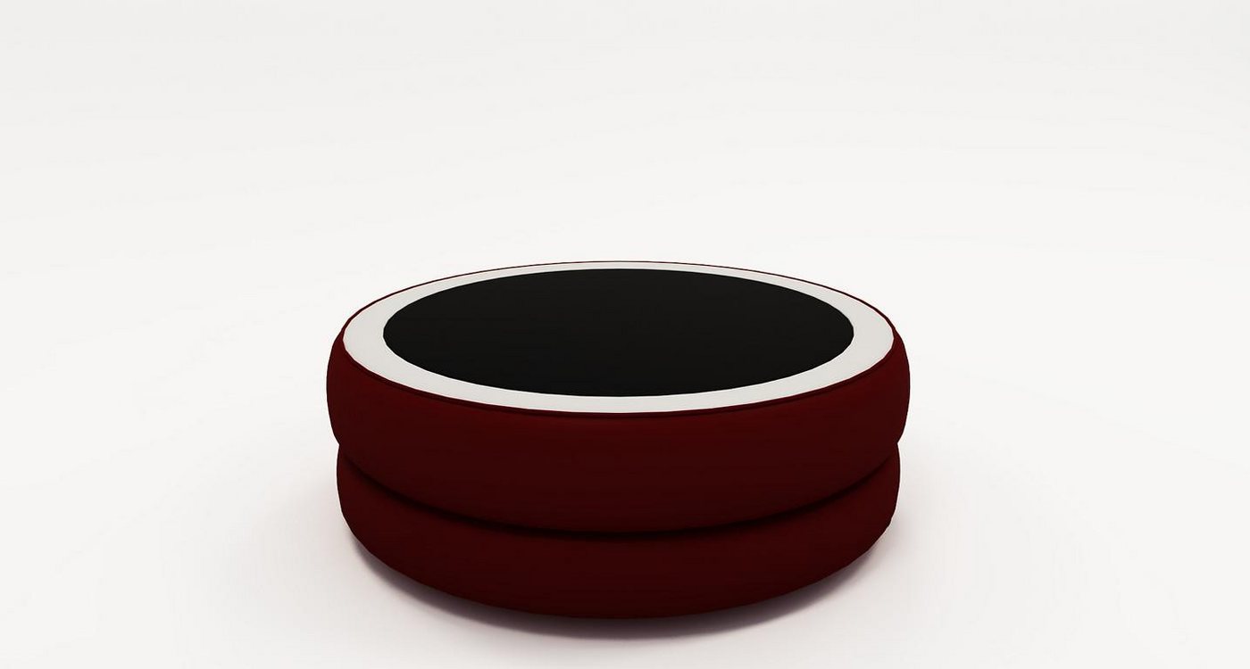 JVmoebel Couchtisch Moderner Polster-Glas Tisch für das Wohnzimmer - Rund und stilvoll, Made in Europa von JVmoebel