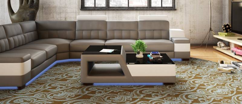 JVmoebel Couchtisch Moderner glastisch beistell sofa tische wohnzimmer couchtisch, Made in Europa von JVmoebel
