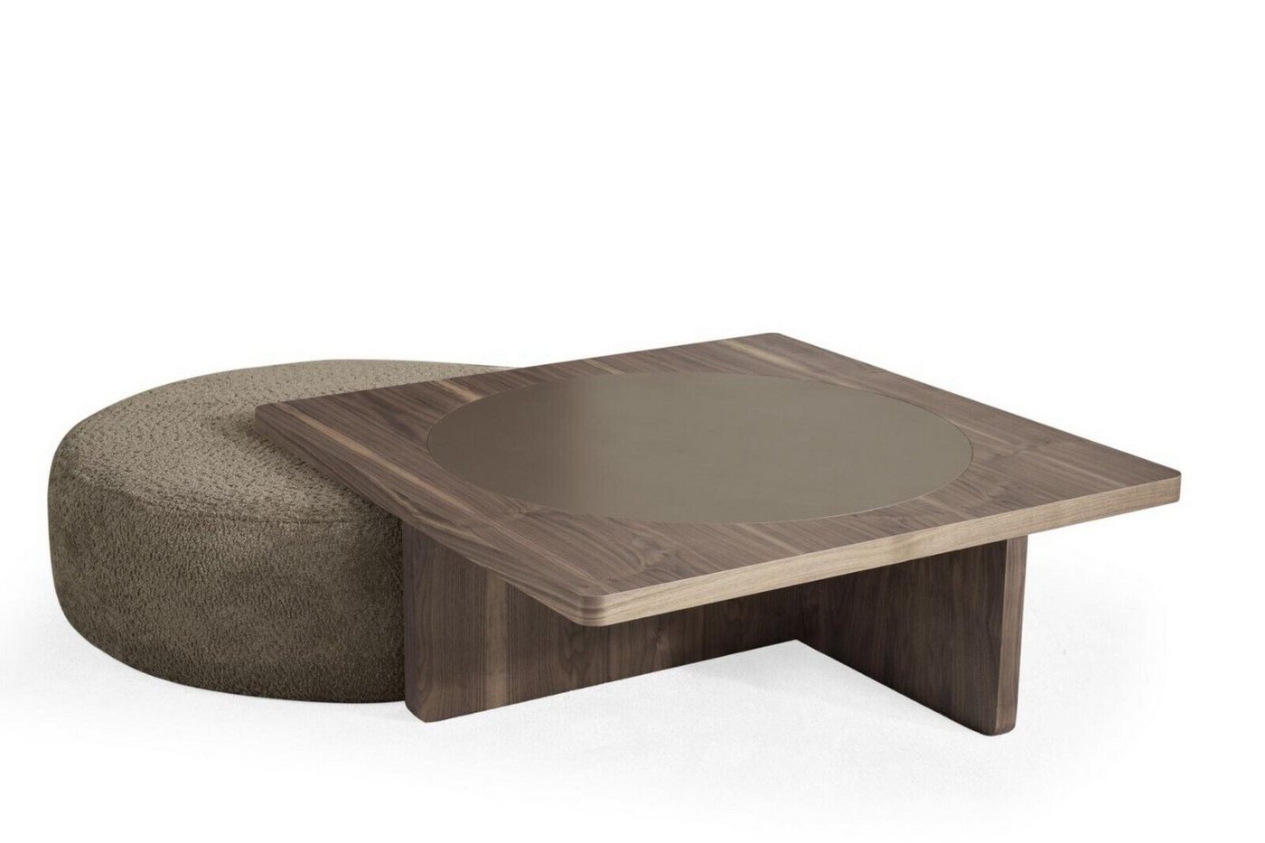 JVmoebel Couchtisch Modernes Wohnzimmer Set Couchtisch Hocker 2tlg Garnitur Neu (2-St., Couchtisch/Hocker), Made in Europa von JVmoebel