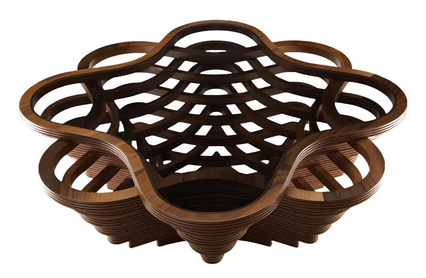 JVmoebel Couchtisch Rund Couchtisch Holz Wohnzimmer Braun Modern Freistehend (1-St., Couchtisch), Made in Europa von JVmoebel