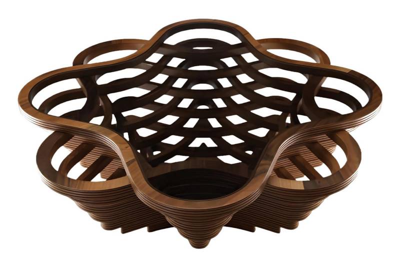 JVmoebel Couchtisch Rund Couchtisch Holz Wohnzimmer Braun Modern Freistehend (1-St., Couchtisch), Made in Europa von JVmoebel