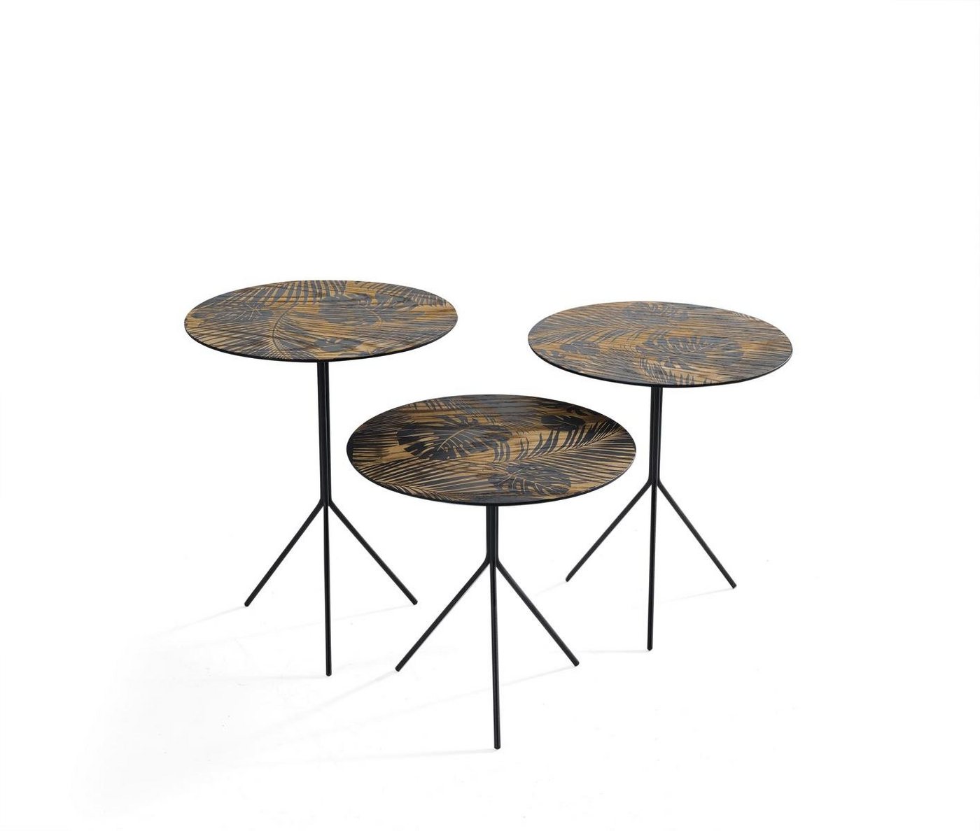 JVmoebel Couchtisch Rund Couchtische Tische Luxus Design Beistelltische (3x Couchtische), Made in Europe von JVmoebel