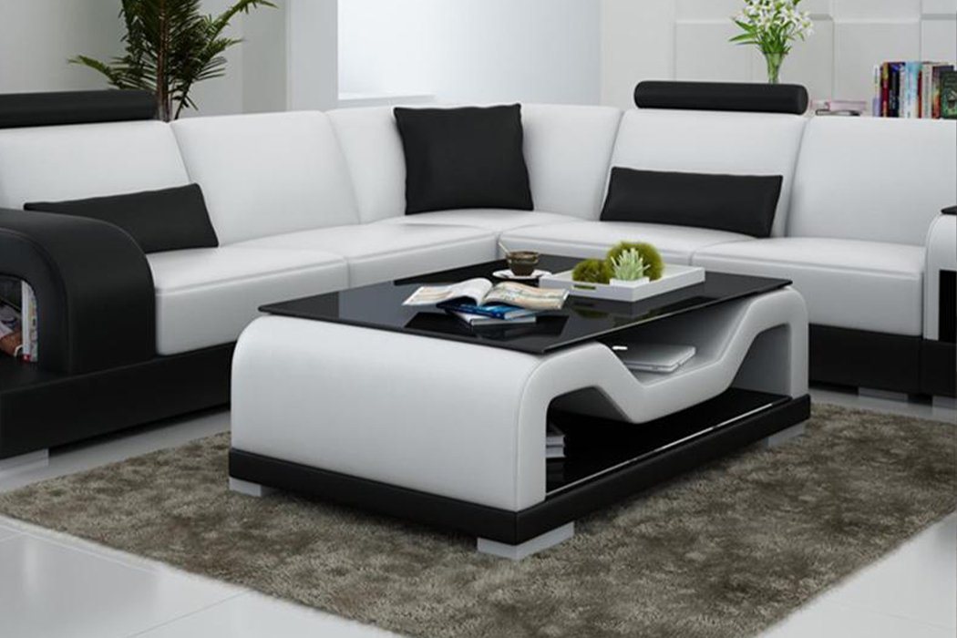 JVmoebel Couchtisch Schwarzer Couchtisch Glastisch Sofa Beistell Moderner Tisch, Schwarzer Couchtisch Glastisch Sofa Beistell Moderner Tisch von JVmoebel