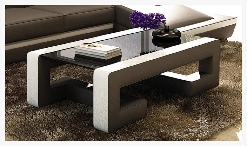 JVmoebel Couchtisch Sofatisch Design Tisch Wonzimmer Glas Leder Couch Beistell Sofa Tische von JVmoebel