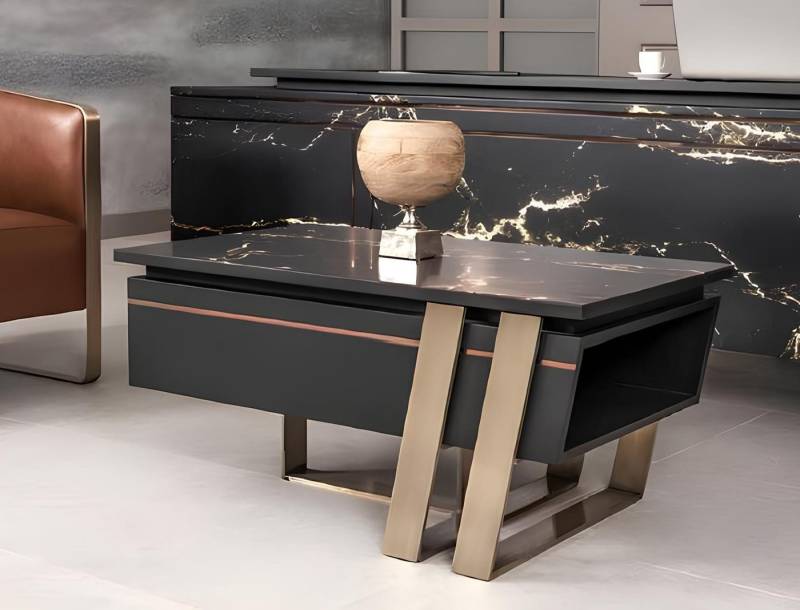 JVmoebel Couchtisch Tisch Holz Couchtisch Modernes Design Beige Tische Büro Schwarz (1-St., Couchtisch), Made in Europa von JVmoebel