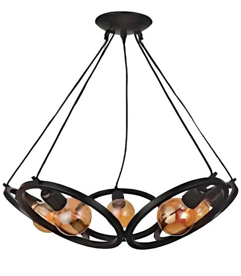JVmoebel Deckenleuchte Schwarz Deckenlampe schicke Lampe für das Wohn- oder Schlafzimmer, Leuchtmittel wechselbar, Made in Europa von JVmoebel
