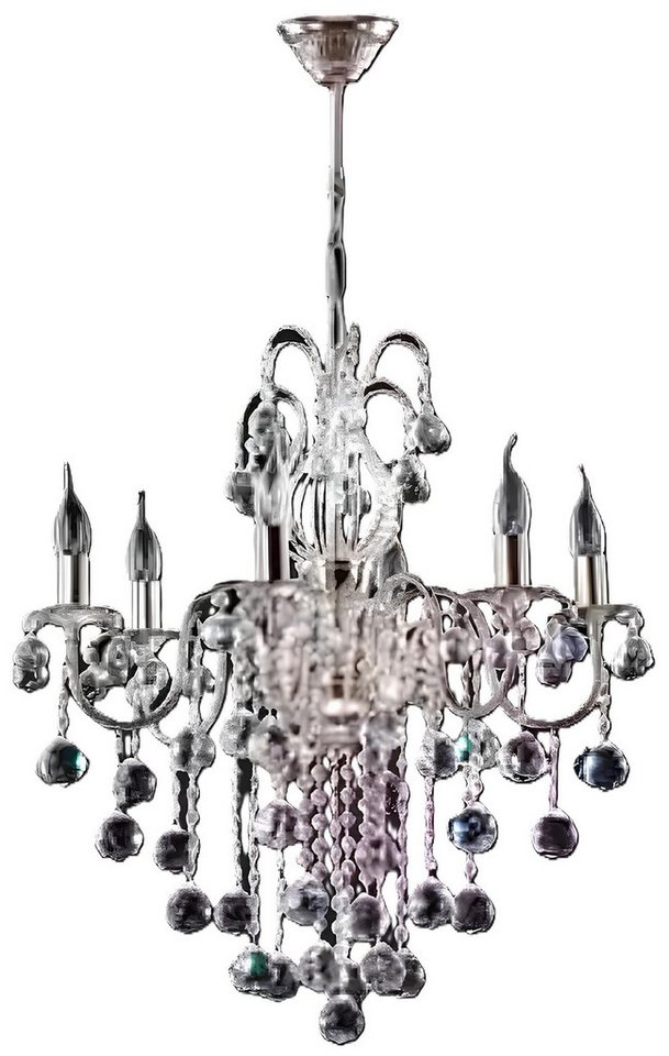 JVmoebel Deckenleuchte Silber Deckenleuchter Kronleuchter Deckenlampe Lüster Kristall Lampe, Made in Europa von JVmoebel
