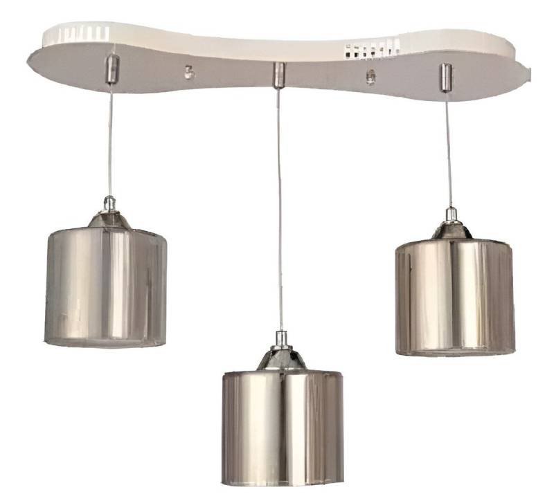 JVmoebel Hängeleuchte Silber Deckenleuchter Wohnzimmer Deckenlampe 65x20x65 cm, Leuchtmittel wechselbar, Made in Europa von JVmoebel