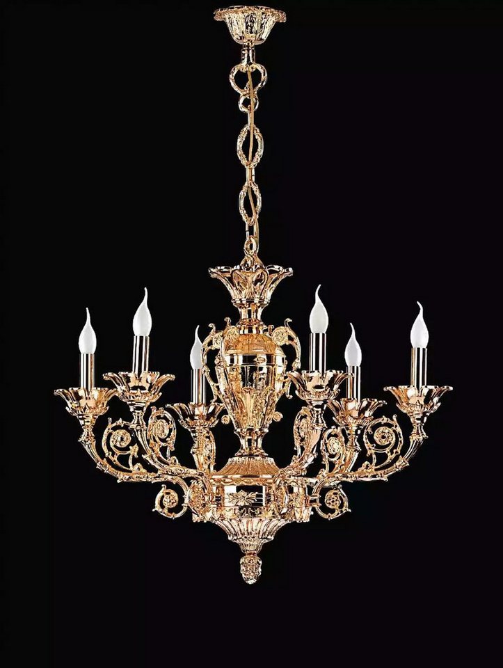JVmoebel Deckenleuchten Goldene Deckenlampe Pendelleuchte Wohnzimmer Leuchten Klassische, Made in Europa von JVmoebel