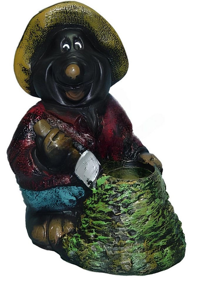 JVmoebel Dekofigur Design Vase Design Skulptur Figur Maulwurf Statue Statuen Figuren (Blumentopf-Maulwurf Material : Kunststoff 47 cm Höhe), Made in Europa von JVmoebel