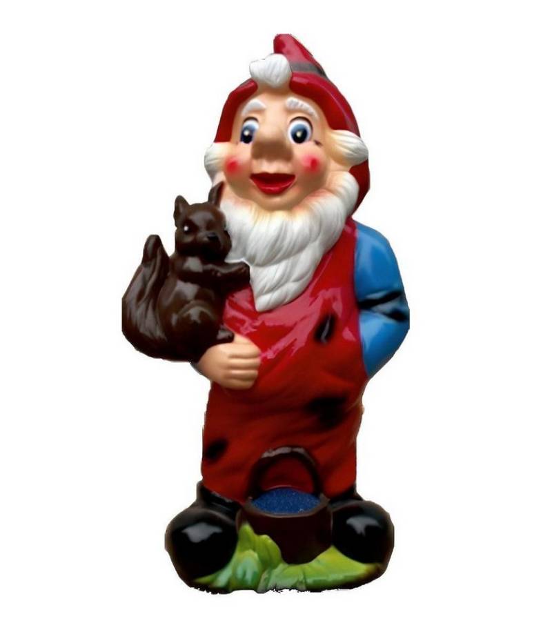 JVmoebel Gartenzwerg Garten Zwerg mit Eichhörnchen Figur Statue Skulptur Figuren Skulpturen, Made in Europa von JVmoebel