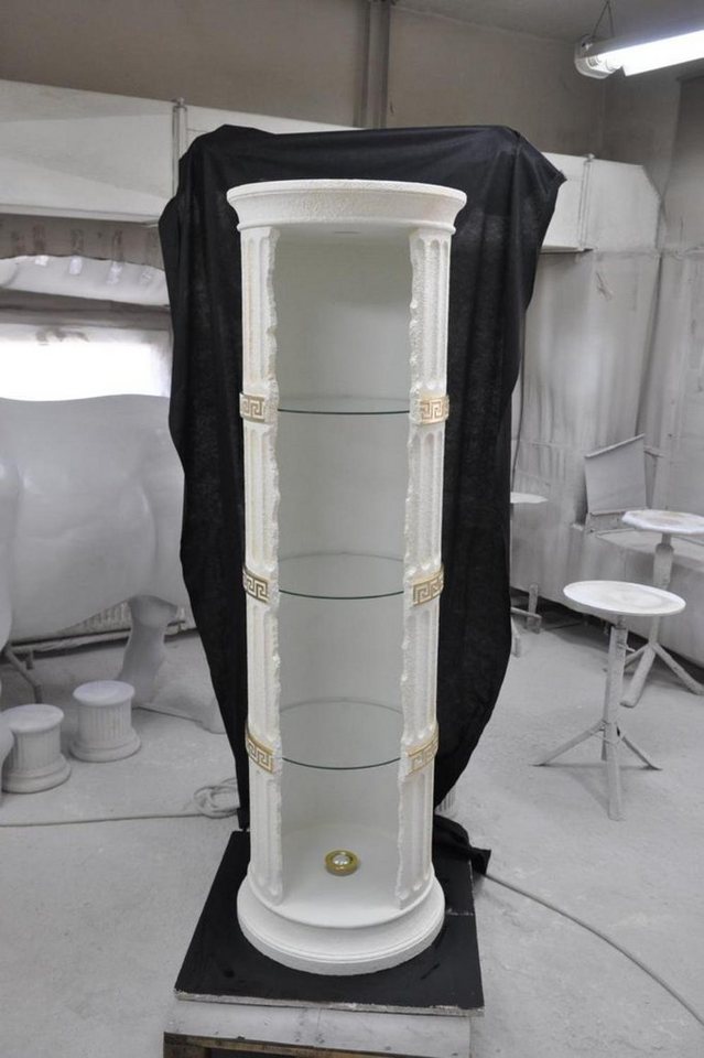JVmoebel Dekosäule Decoratives Bar Eck Regal Glas Amphore Vase Bodenfase Säule Schrank, Made in Europa von JVmoebel