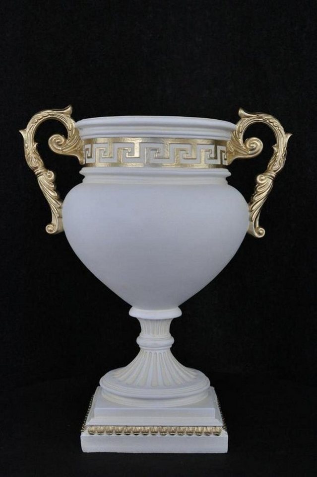 JVmoebel Dekovase Design Blumen Topf XXL Vase Vasen Handarbeit Deko Kelch Pokal 49cm, Made in Europa von JVmoebel