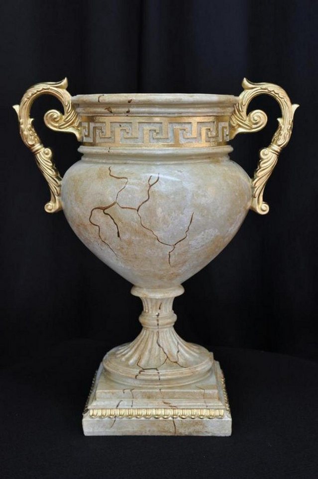 JVmoebel Dekovase Design Blumen Topf XXL Vase Vasen Handarbeit Deko Kelch Pokal 49cm, Made in Europa von JVmoebel