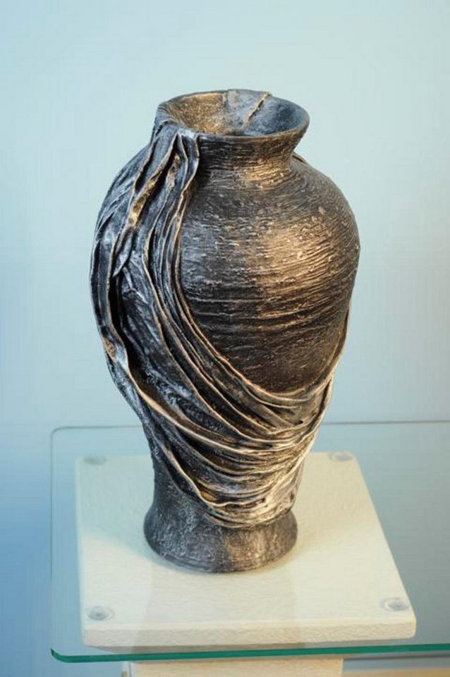 JVmoebel Dekovase Design Blumen Topf XXL Vase Vasen Handarbeit Kelch Pokal 0855, Made in Europa von JVmoebel