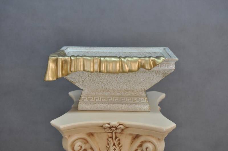 JVmoebel Dekovase Design XXL Obst Schale Vase Ellipse Vasen Antik Schalen Deko 843 18cm, Made in Europa von JVmoebel