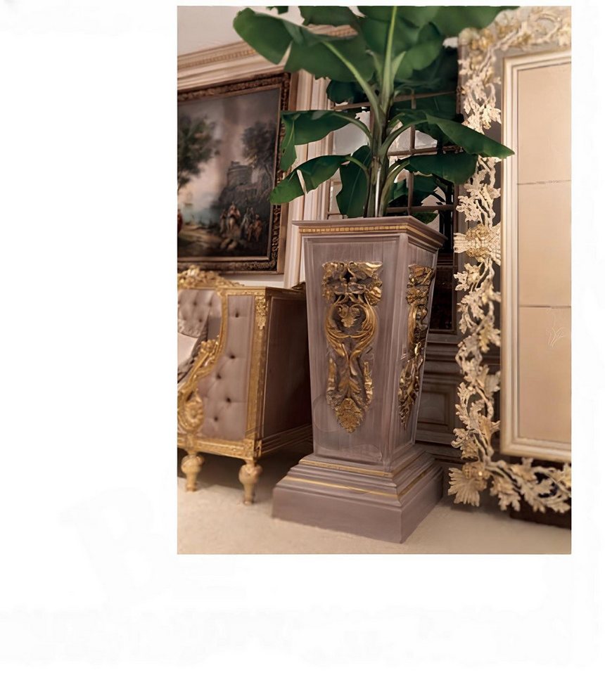 JVmoebel Dekovase Vasen Blumen Ständer Vase Ständer Massiv Holz Barock Rokoko (Vase), Made in Europa von JVmoebel