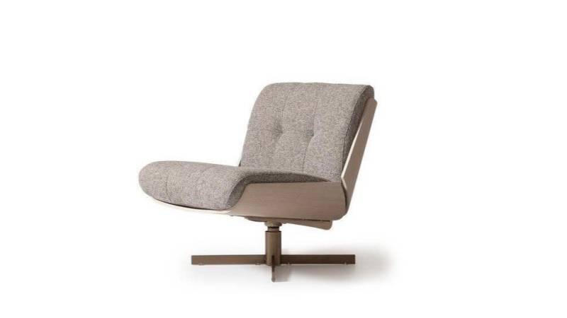 JVmoebel Drehstuhl Luxus Drehstuhl Sessel Einsitzer Grau Wohnzimmer Clubsessel (1 St), Made in Europa von JVmoebel