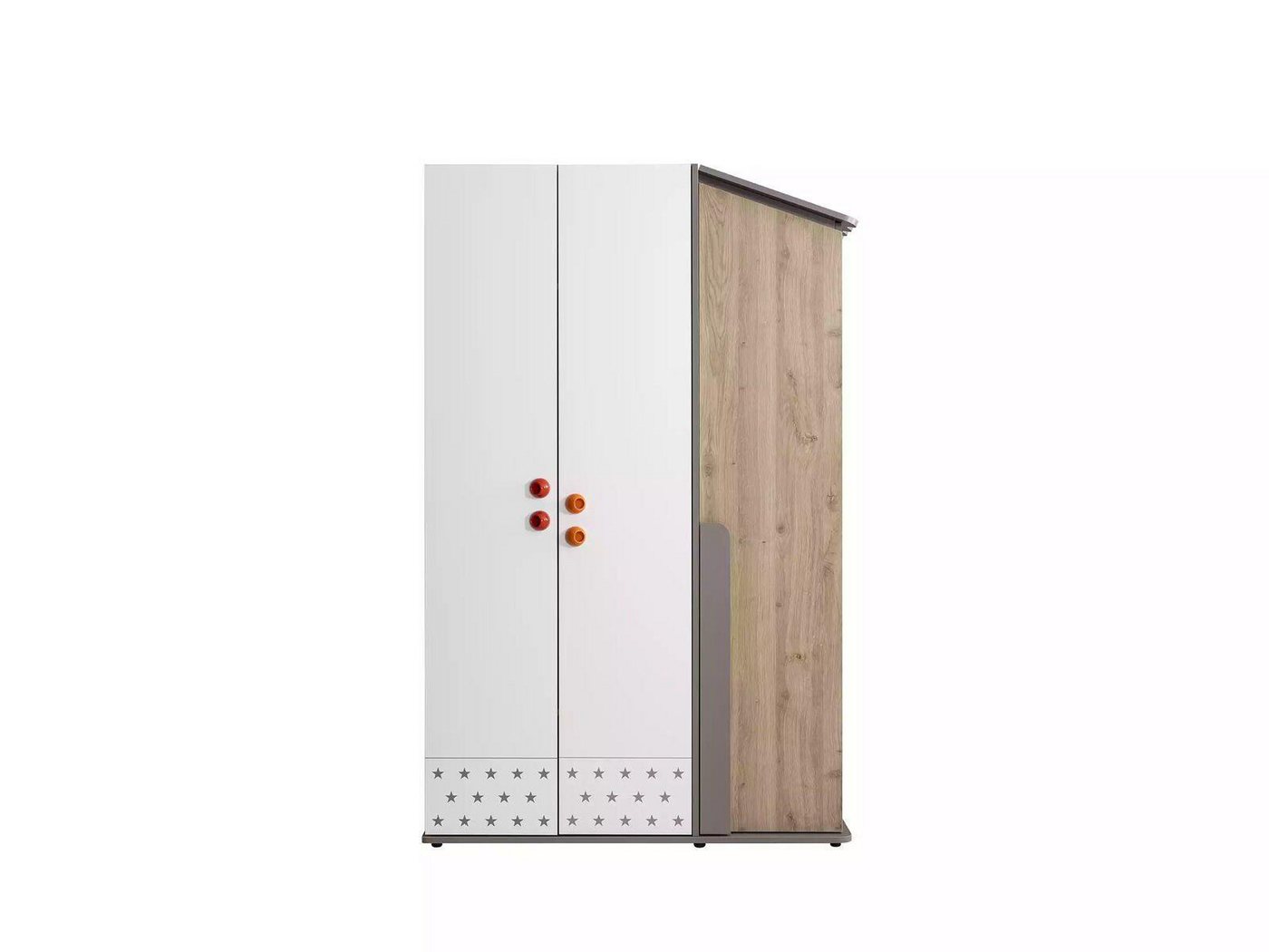 JVmoebel Drehtürenschrank Modern Kleiderschrank Holzschrank Möbel Holz 3 Tür Design Weiß (1-St., Kleiderschrank) Made in Europa von JVmoebel