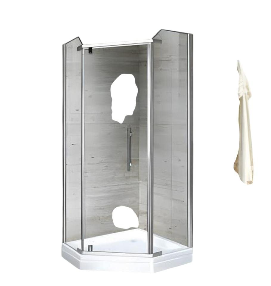 JVmoebel Eckdusche Dusche Eckdusche Duschtür Schiebetür Duschabteil Duschraum 100x100 cm, BxT: 100.0x100.0 cm, 1-tlg., Made in Europe von JVmoebel