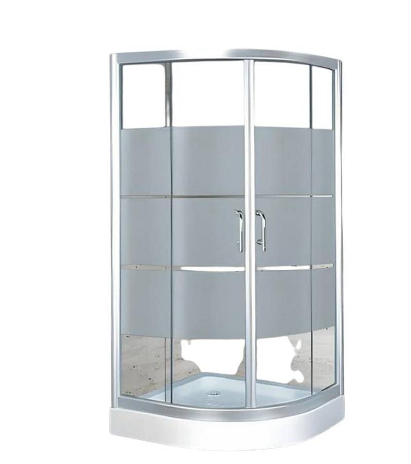 JVmoebel Eckdusche Duschkabine 120x120 cm mit Schiebetür aus Glas – Eckdusche, BxT: 120.0x120.0 cm, 1-tlg., Made in Europe von JVmoebel