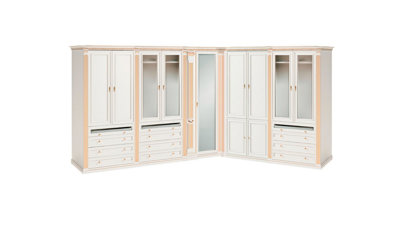JVmoebel Eckschrank Begehbarer Moderner Kleiderschrank Designer Holz Eckschränke Holz (Eckschrank) Made in Europa von JVmoebel