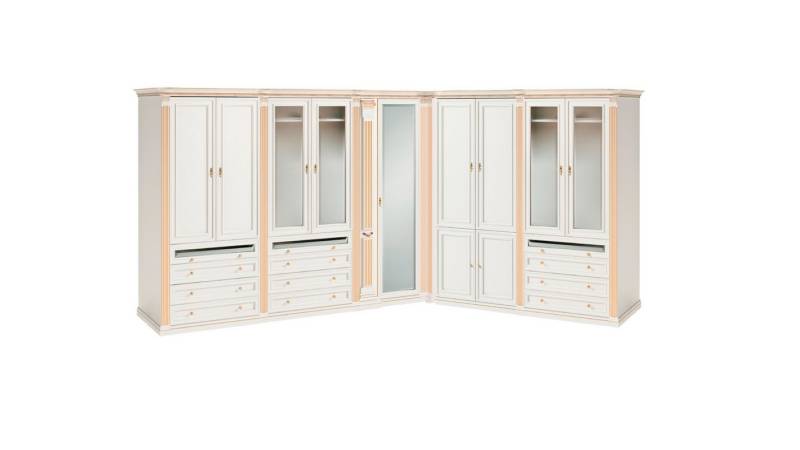 JVmoebel Eckschrank Begehbarer Moderner Kleiderschrank Designer Holz Eckschränke Holz (Eckschrank) Made in Europa von JVmoebel