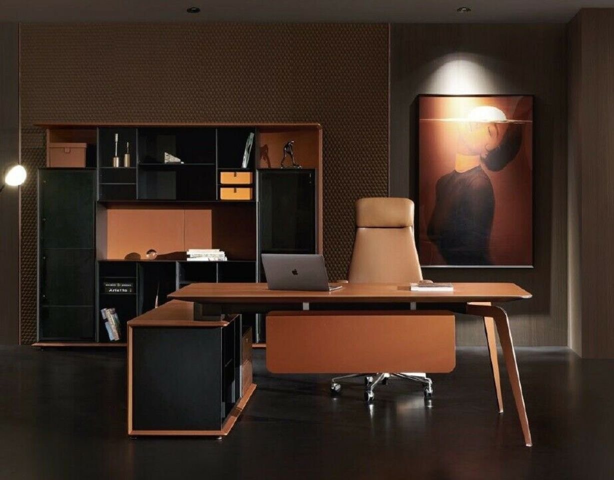JVmoebel Eckschreibtisch Computertisch Schreibtisch Bürotisch Arbeitstisch PC Tisch Braun, Made in Europa JVmoebel Eckschreibtisch Computertisch Schreibtisch Bürotisch Arbeitstisch PC Tisch Braun, Made in Europa von JVmoebel