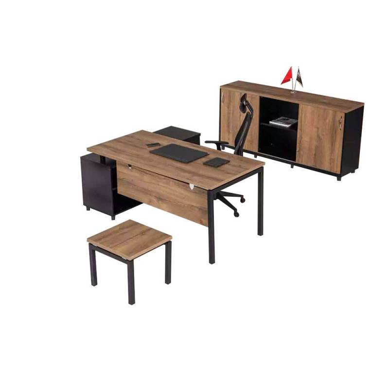 JVmoebel Büromöbel-Set Braune Arbeitszimmer Möbel Luxus Set Schreibtisch Büroschrank, Made in Europa von JVmoebel