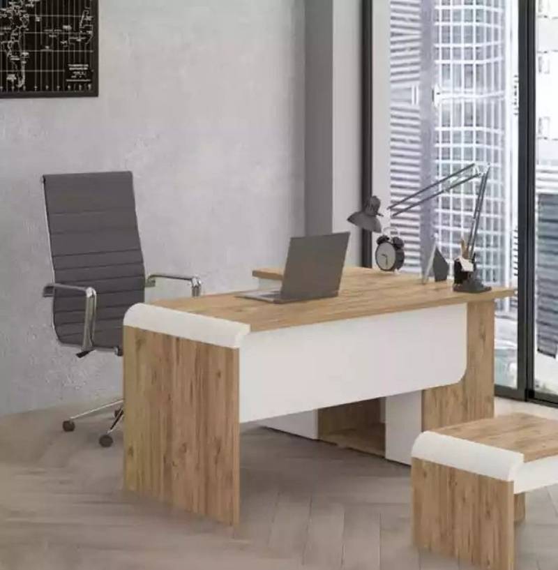 JVmoebel Eckschreibtisch Brauner Büro-Eckschreibtisch für das Chefbüro im modernen Design (1-St., Eckschreibtisch), Made in Europa von JVmoebel