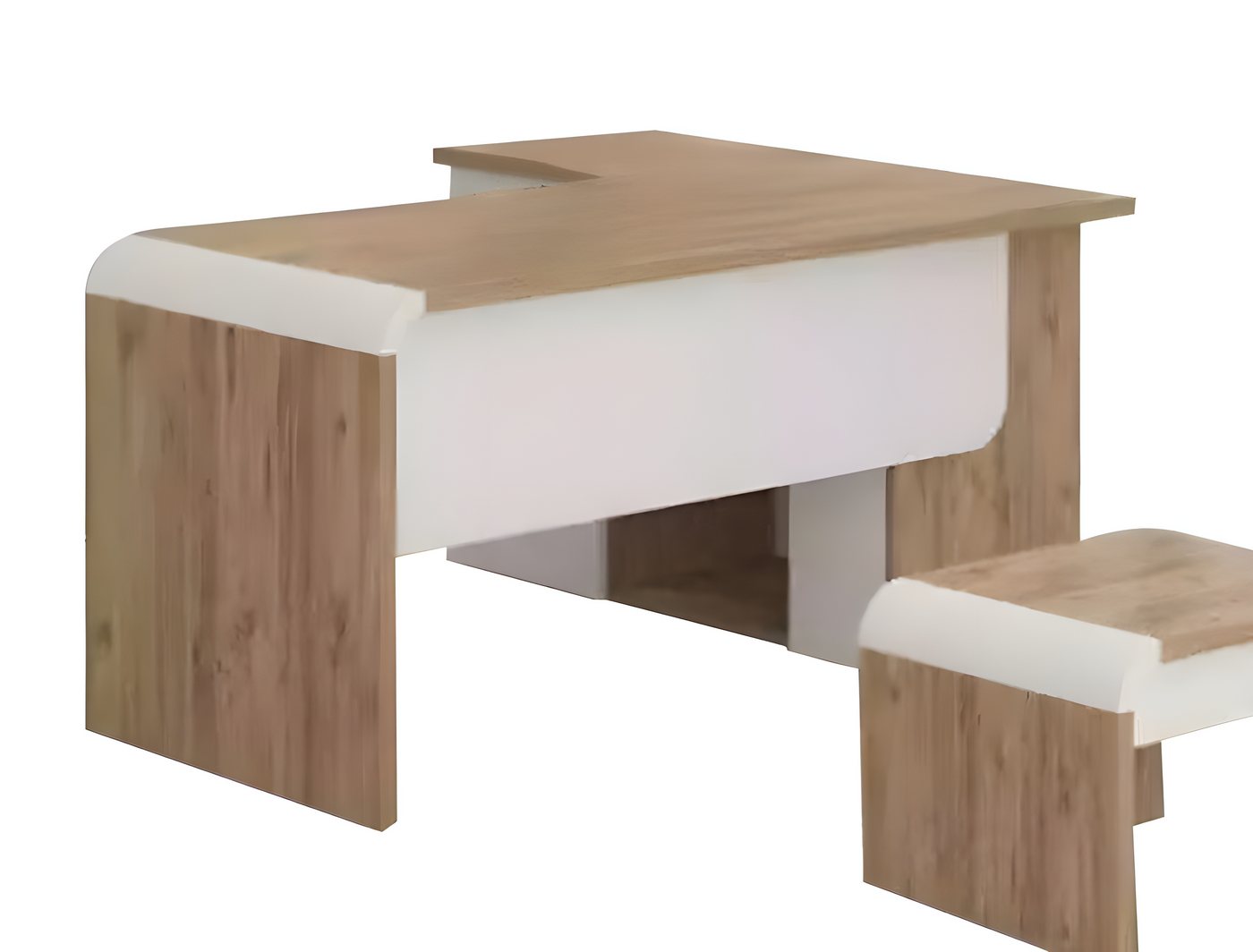 JVmoebel Eckschreibtisch Brauner Eckschreibtisch Büromöbel Design Schreibtisch Chefschreibtisch (1-St., Eckschreibtisch), Made in Europa von JVmoebel