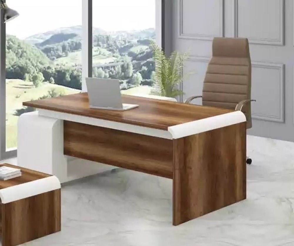 JVmoebel Eckschreibtisch Brauner Eckschreibtisch für das Home Office Möbelstück (1-St), Made in Europa von JVmoebel