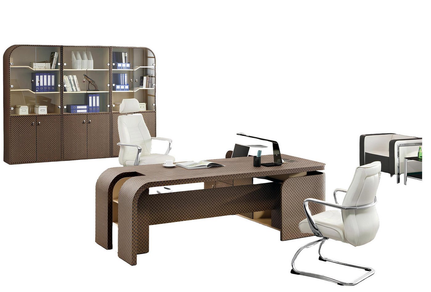 JVmoebel Eckschreibtisch Computertisch Schreibtisch Bürotisch Arbeitstisch Tisch Kanzlei Braun, Made in Europa JVmoebel Eckschreibtisch Computertisch Schreibtisch Bürotisch Arbeitstisch Tisch Kanzlei Braun, Made in Europa von JVmoebel