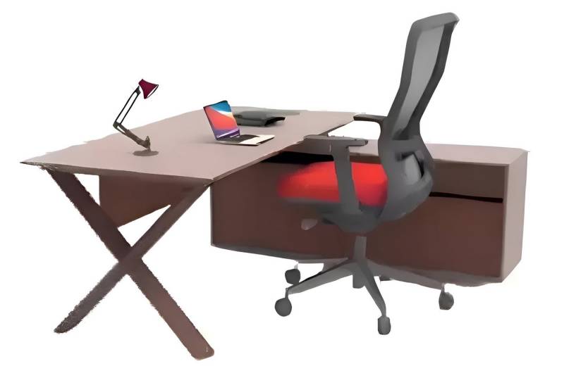 JVmoebel Eckschreibtisch Designer Eckschreibtisch aus Holz für das Büro - Cheftisch (1-St., 1x nur Schreibtisch), Made in Europa von JVmoebel