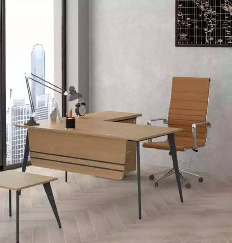 JVmoebel Eckschreibtisch Designer Eckschreibtisch aus Holz für das Büro und Office (1-St), Made in Europa von JVmoebel