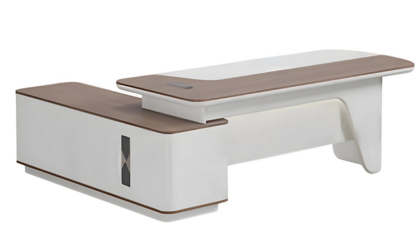 JVmoebel Eckschreibtisch Eckschreibtisch Büro Möbel Chef Tisch Holz robust 260x200, Made in Europe von JVmoebel