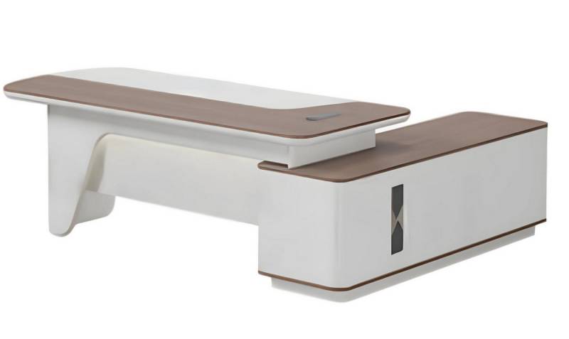 JVmoebel Eckschreibtisch Eckschreibtisch Büro Möbel Chef Tisch Holz robust 260x200, Made in Europe von JVmoebel