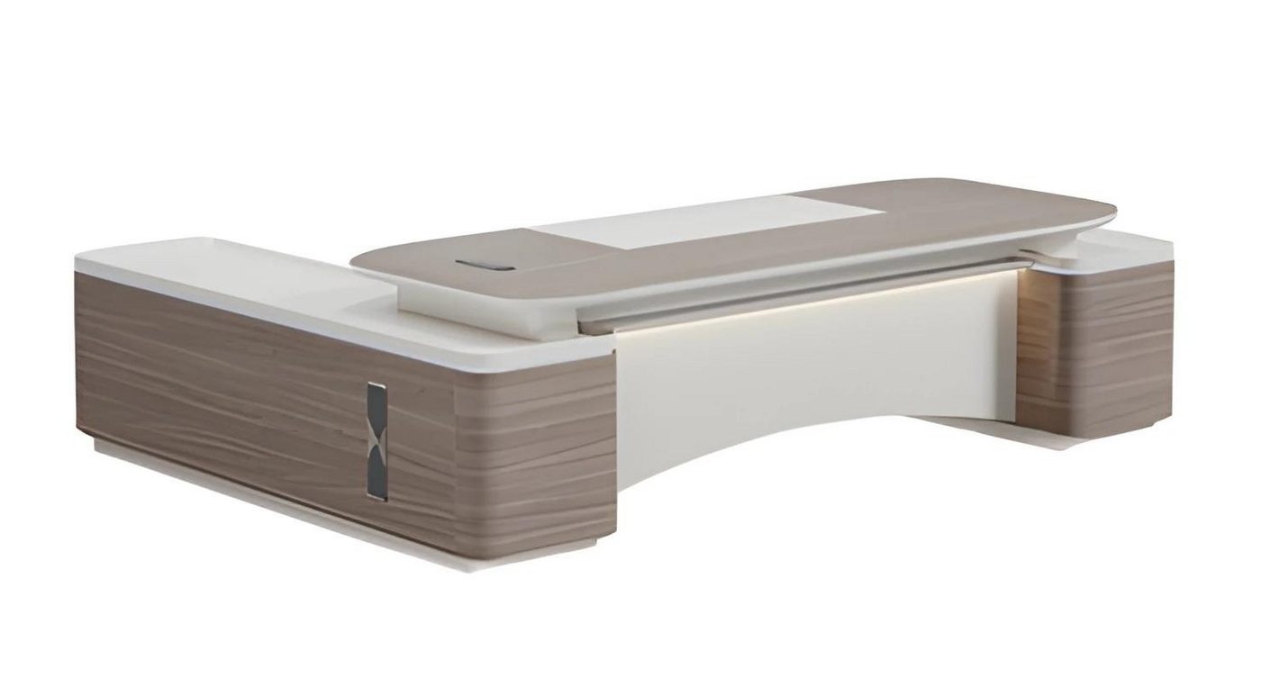 JVmoebel Eckschreibtisch Eckschreibtisch Büro Möbel Tisch Chef modern Holz Arbeitszimmer, Made in Europe von JVmoebel