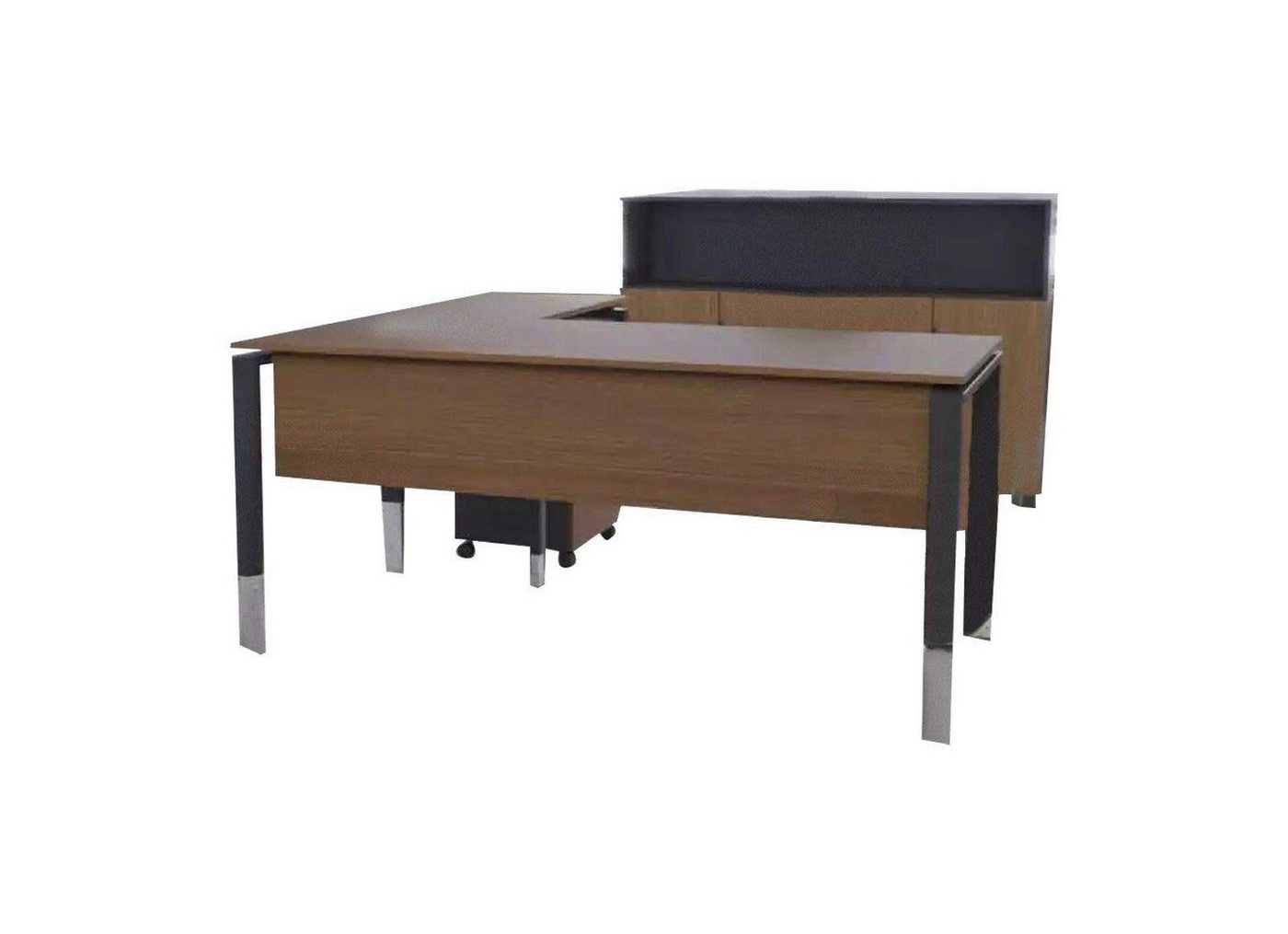 JVmoebel Büromöbel-Set Eckschreibtisch Sideboard Arbeitszimmer Büro Einrichtung Chef Möbel, (2-tlg., 1x Schreibtisch + 1x Sideboard), Made in Europa von JVmoebel