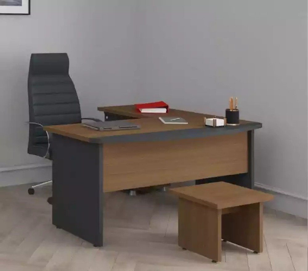 JVmoebel Eckschreibtisch Eckschreibtisch für das Arbeitszimmer – Computertisch aus Holz (1-St), Made in Europa von JVmoebel